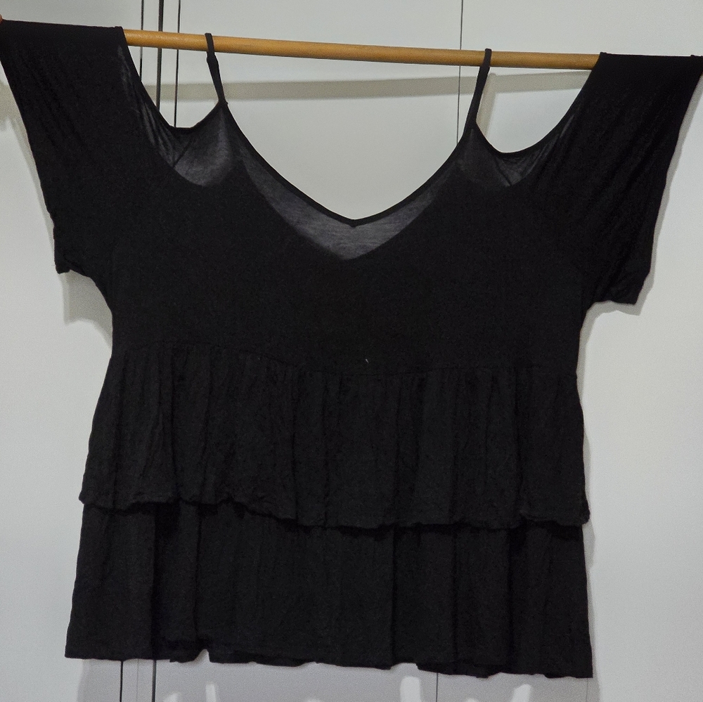 Torrid Black Cold Shoulder, Plus Size 5